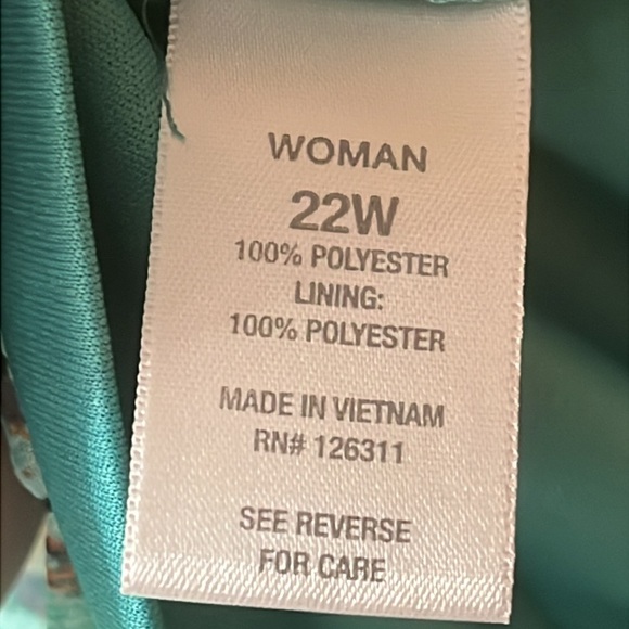 🔥🔥🔥Dress Barn Floral Chiffon Fully Lined Dress w/Dramatic Back-Zip-Elastic Waist - Picture 11 of 12